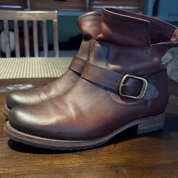 Frye Veronica redwood Leather Ankle Booties - Picture 5 of 6